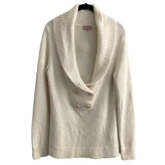 Ted Baker London Cream Nylon Angora Blend Sweater, Ted Baker size 3 - Picture 2 of 16